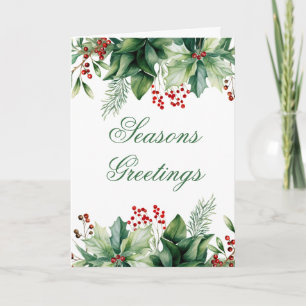 Tarjeta Saludos de temporada Vegetación de invierno