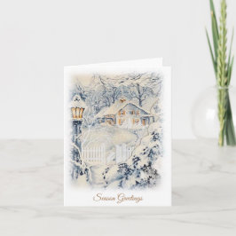 Tarjeta Saludos de temporada Vintage