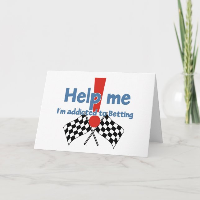 Tarjeta Saludos de un adicto a las apuestas (Anverso)