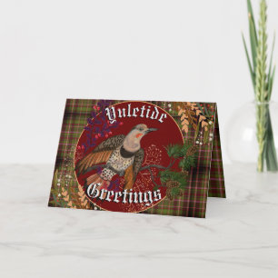Tarjeta Saludos de Yuletide Northern Flicker