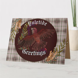 Tarjeta Saludos de Yuletide Pinzón Púrpura 