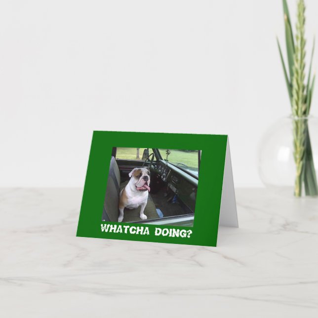 TARJETA SALUDOS DEL BULLDOG (Anverso)