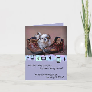 Tarjeta Saludos del cumpleaños del perrito de Shih Tzu