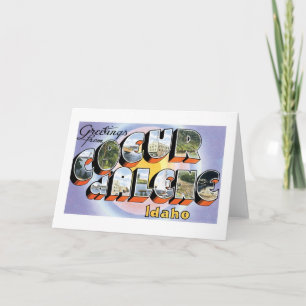 Tarjeta ¡Saludos del d'Alene de Coeur, Idaho!