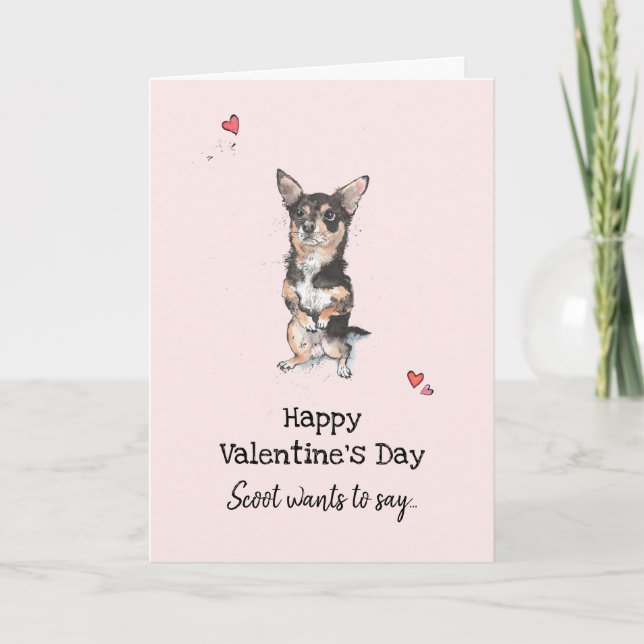 Tarjeta Saludos del día de San Valentín de Black and Tan C (Anverso)
