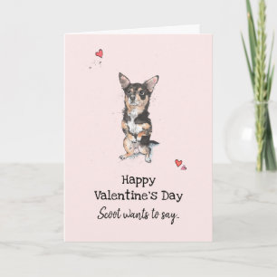 Tarjeta Saludos del día de San Valentín de Black and Tan C