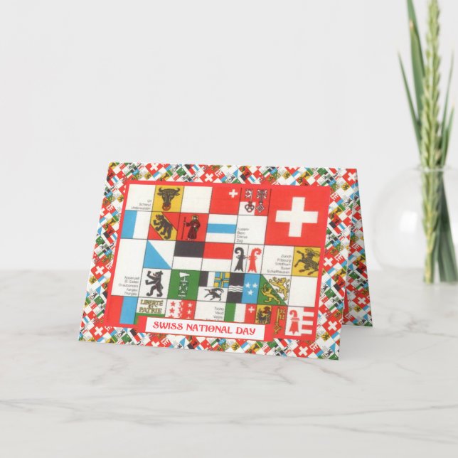 Tarjeta Saludos del Día Nacional Suizo (Anverso)