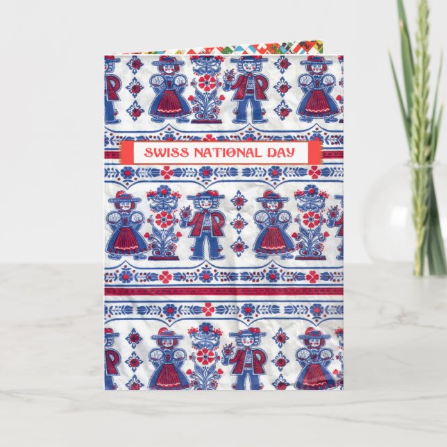 Tarjeta Saludos del Día Nacional Suizo (Anverso)
