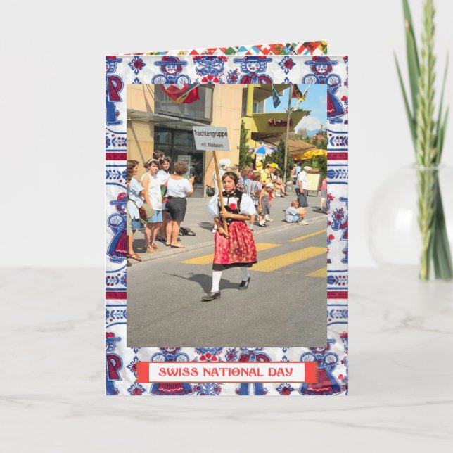 Tarjeta Saludos del Día Nacional Suizo (Anverso)