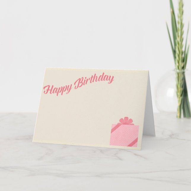 Tarjeta Saludos del feliz cumpleaños de los chicas (Anverso)