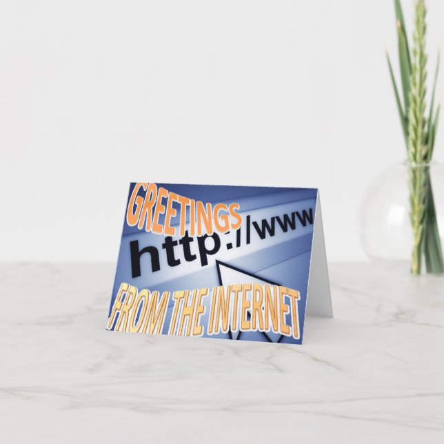 Tarjeta saludos del Internet (Anverso)
