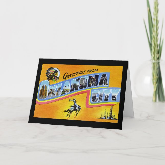 Tarjeta Saludos del Oklahoma City Oklahoma (Anverso)