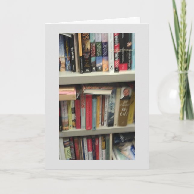 Tarjeta Saludos del retiro del bibliotecario (Anverso)