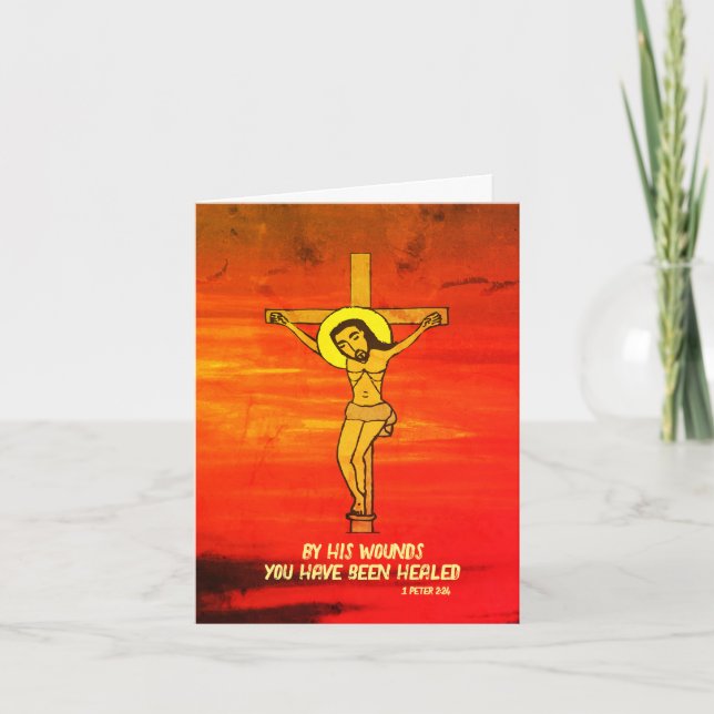 Tarjeta Saludos del Viernes Santo Pascua  (Anverso)