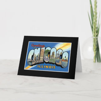 Tarjeta Saludos del vintage de Chicago Illinois
