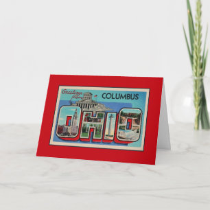 Tarjeta Saludos del vintage de Columbus Ohio