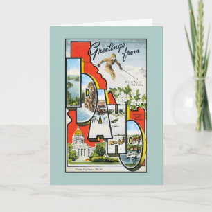 Tarjeta Saludos del vintage de Idaho