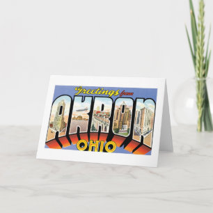Tarjeta ¡Saludos desde Akron, Ohio!