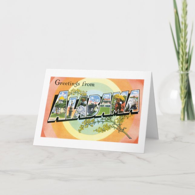 Tarjeta Saludos desde Alabama (Anverso)