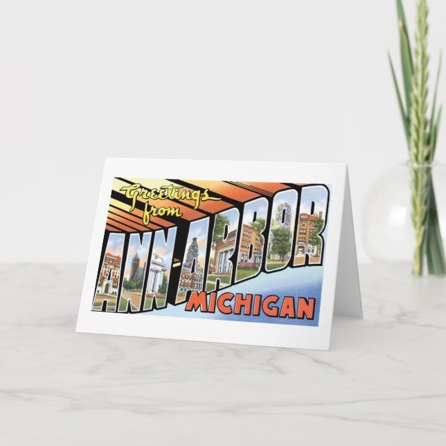 Tarjeta Saludos desde Ann Arbor, Michigan (Anverso)