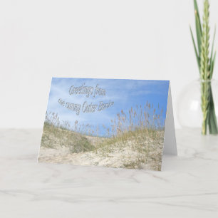 Tarjeta Saludos desde artículos de avena marina Sunny OBX