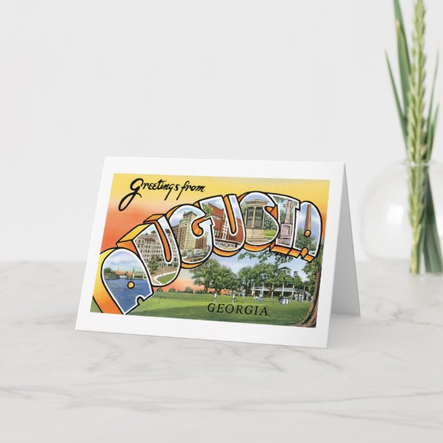 Tarjeta Saludos desde Augusta, Georgia (Anverso)