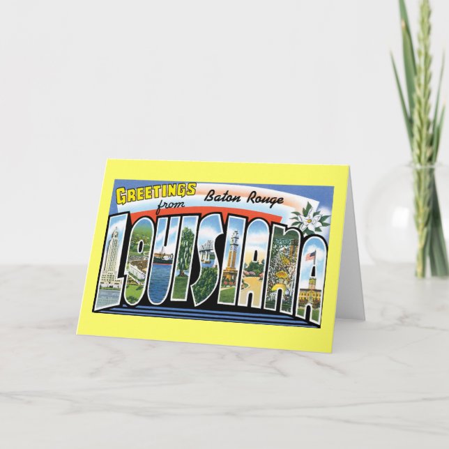 Tarjeta Saludos desde Baton Rouge, Luisiana (Anverso)