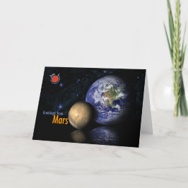 Tarjeta Saludos desde el Collage de fotos Mars to Earth
