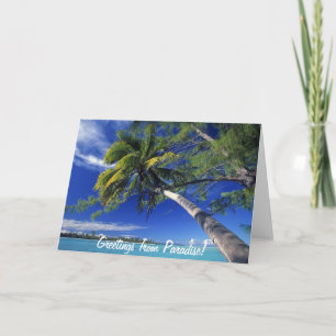 Tarjeta Saludos desde el paraíso