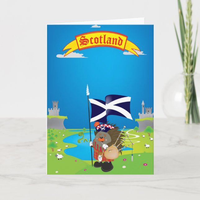 Tarjeta Saludos desde Escocia (Anverso)