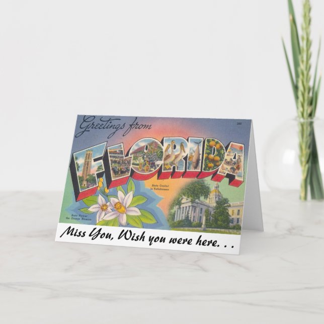 Tarjeta Saludos desde FLORIDA (Anverso)