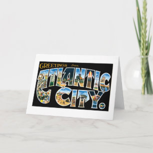 Tarjeta ¡Saludos desde la Ciudad Atlántica!