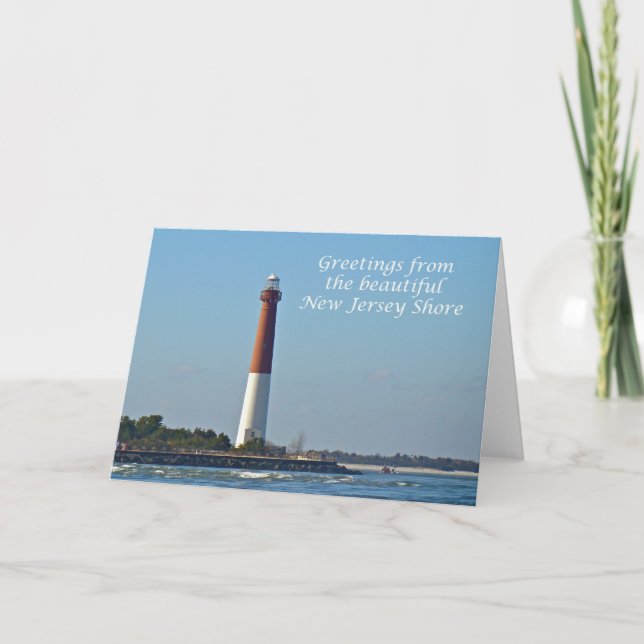 Tarjeta Saludos desde Nueva Jersey - Barnegat Light (Anverso)