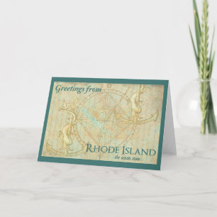 Tarjeta Saludos desde Rhode Island al estado oceánico