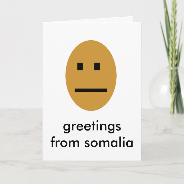 Tarjeta Saludos desde somalia (Anverso)