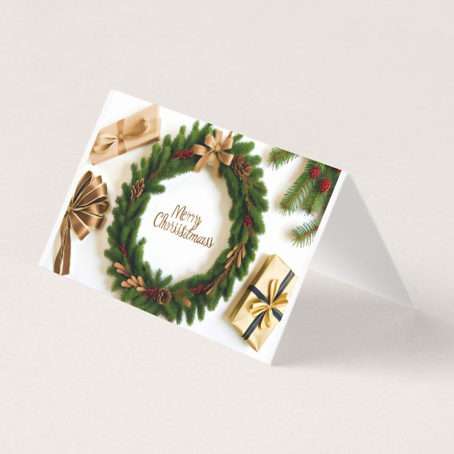 Tarjeta Saludos, deseos y mensajes breves de Navidad (Anverso)