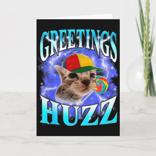 Tarjeta Saludos divertidos meme de gato de jerga de la Gen