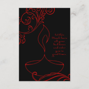 Tarjeta saludos diwali (luz elegante)