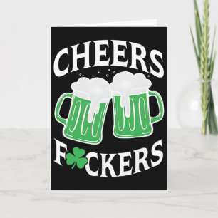 Tarjeta Saludos Ers Shamrock, Divertido Beber, Día de San