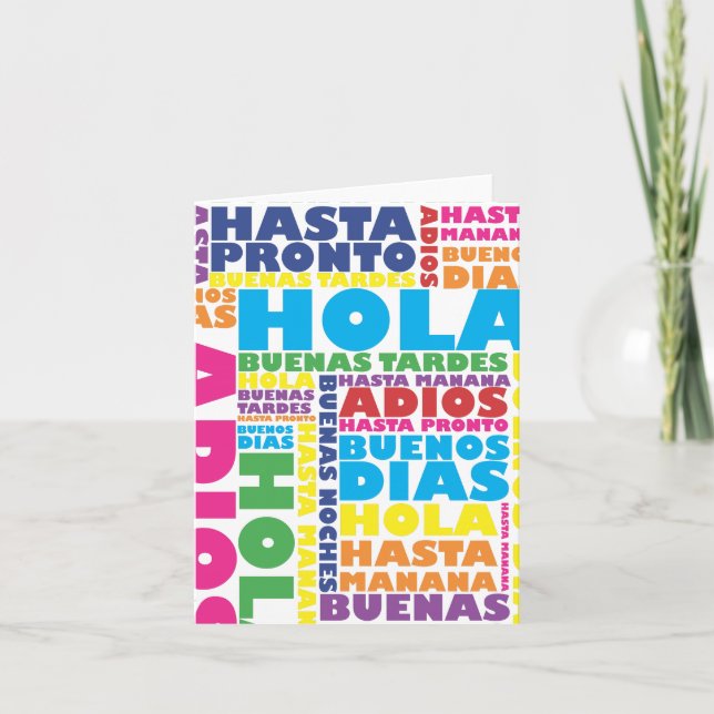 Tarjeta Saludos españoles a Notecard (Anverso)