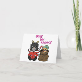 Tarjeta Saludos espeluznantes y lindos de Krampus