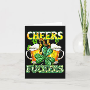 Tarjeta Saludos Fckers St Patricks Day Gracioso Beer