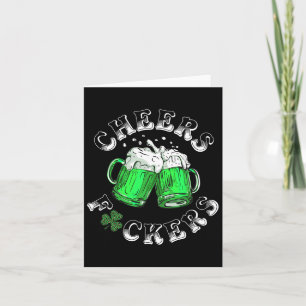 Tarjeta Saludos Fckers St Patricks Day Gracioso Beer