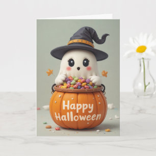 Tarjeta Saludos ghost Halloween Sweet Ghostly