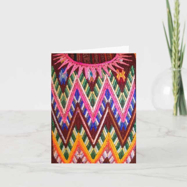 Tarjeta "Saludos guatemaltecos" Serie maya (Anverso)