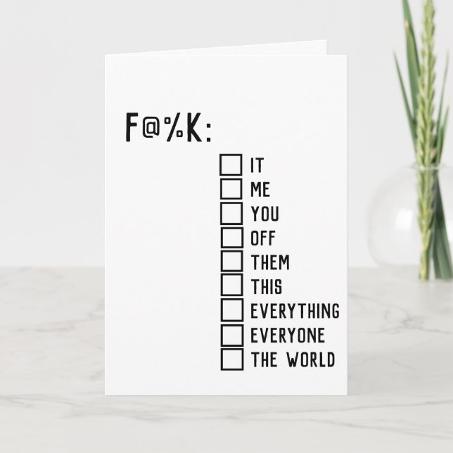 Tarjeta Saludos Humorosos (Anverso)