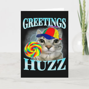 Tarjeta Saludos Huzz Funny Gen Z Gen Alpha Slang Meme 