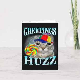 Tarjeta Saludos Huzz Meme divertido de jerga de Gen Z Gen 