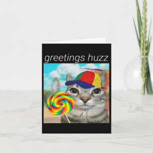 Tarjeta Saludos Huzz Meme divertido de jerga de Gen Z Gen 