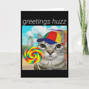 Tarjeta Saludos Huzz Meme divertido de jerga de la Generac